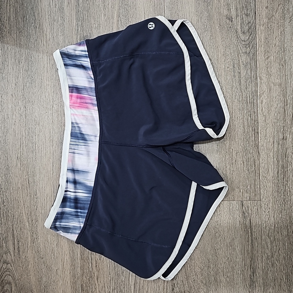 Lululemon Run: Speed Short lined sz 4 mirage deep indigo